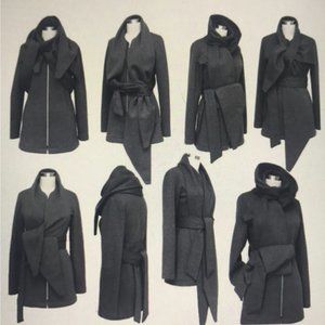 Erin Alexandra Klym Woman's‎ Scarf Jacket Grey